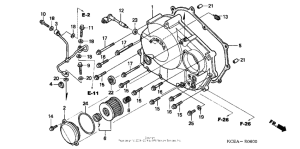 XR250R Крышка картера правая