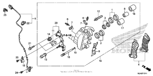VT750CS (ABS) Передний суппорт тормозной