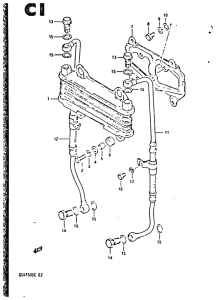GSX750 Масляный радиатор