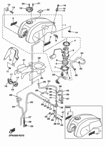 XJR1300C Топливный бак