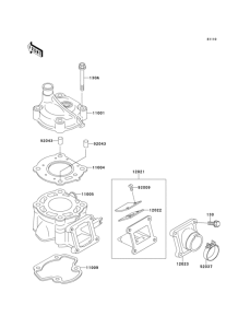 KX60 Цилиндр и головка цилиндров