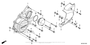 CB1100 (ABS) Крышка картера левая