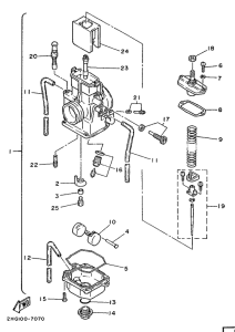 YZ125 Карбюратор