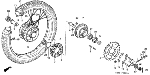 C70ZP Rear wheel complete assy