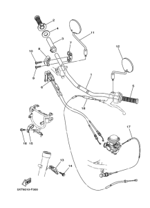 XG250 ｽﾃｱﾘﾝｸﾞﾊﾝﾄﾞﾙ & ｹｰﾌﾞﾙ