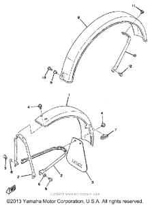 QT50H Front fender-rear fender