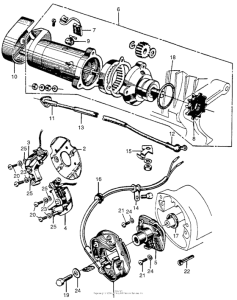 CB450 Starting motor + points
