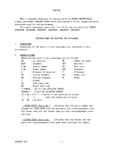 GSX250 Catalog preface