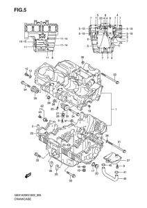 GSX1400 Картер двигателя