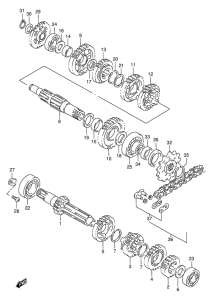RMX250 Трансмиссия