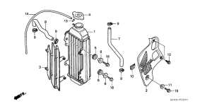 CR80R Радиатор