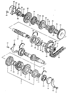 GSX1000 Трансмиссия