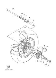 XVS1100 Переднее колесо