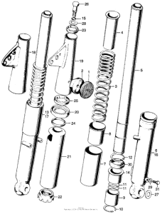 CB100 Cb100 front fork k2