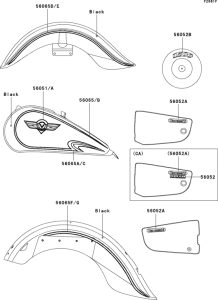 VN1500 Decals(black)(vn1500-e5)