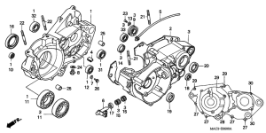 CR500R Картер двигателя