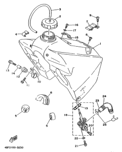 WR200R Топливный бак