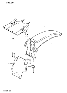 RM250 Заднее крыло
