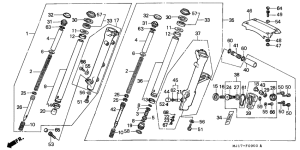 CBX750P2 Вилка передней оси
