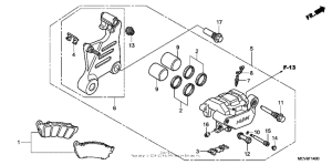 VTX1800S1 Задний суппорт