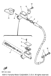 YZ125G1 Главный тормозной цилиндр