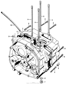 CB125S Right & left crankcase