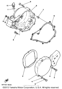 YZ80W (Motocross) Боковые крышки