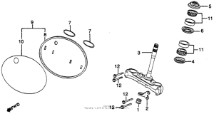 CR125R Траверса нижняя