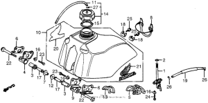 XR200R Топливный бак