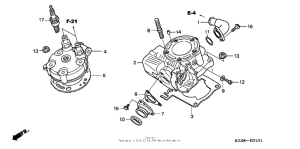 CR125R Cylinder head ('04)