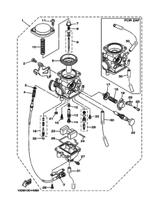 TW200E Carburetor assy
