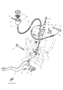 TT600RE Задний торм цилиндр