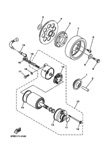 XVS650 Муфта стартера