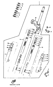 YM50 Вилка передней оси