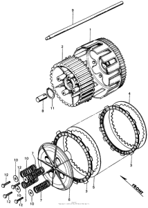 CB450 Сцепление