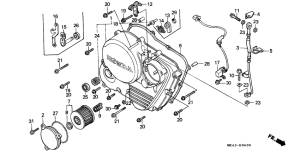 XBR500 Крышка картера правая
