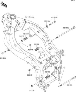 ZX636 Крепление двигателя