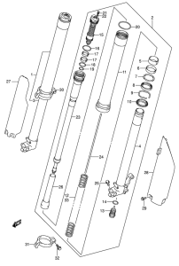 RM250 Передняя вилка