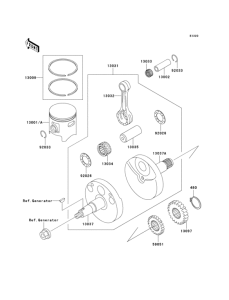  Коленвал и поршни