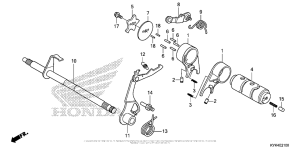 CRF110F Вилка переключения передач
