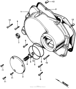 CL450 Крышка картера правая