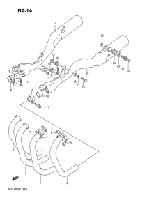 GSX1100 Muffler comp