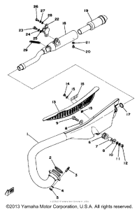 TY250D Выхлопная система