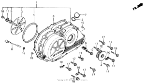 VFR700F Крышка картера правая