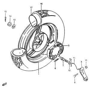 CP50 Rear wheel complete assy