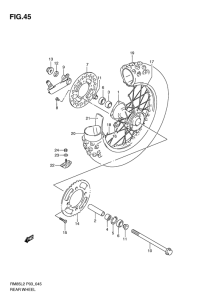 RM85 Rear wheel complete assy