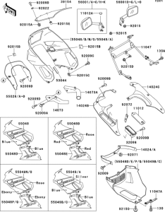 ZX600 Cowling(1 / 3)(zx600-d2 / d2a)