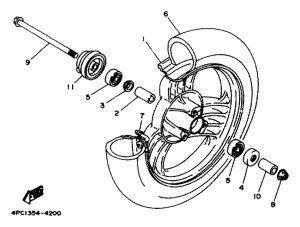 YA50R Переднее колесо