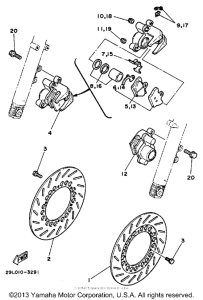 RZ350NCII Front brake - caliper