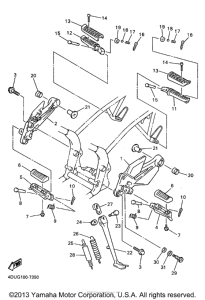 XJ600SJ Подножки